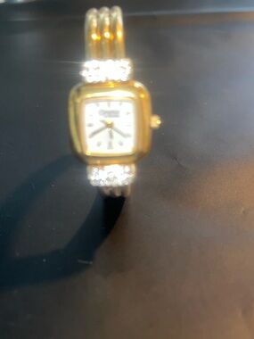 Geneva by Bulova Gold Tone Women's Bracelet Watch with Crystal Accents